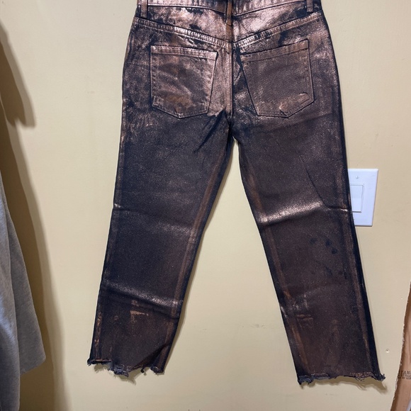 Nwt Maggie Coated Crop Jeans Free People-Size 25 - Picture 1 of 4